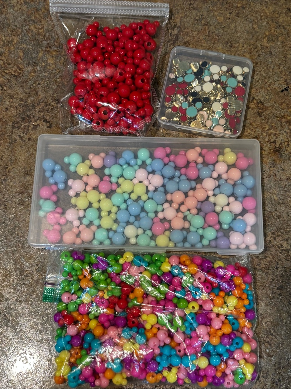Assorted mouse head Beads jewelry making